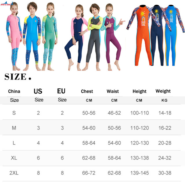 Wetsuit voor Kinderen 2.5MM Neopreen Meisjes Lange