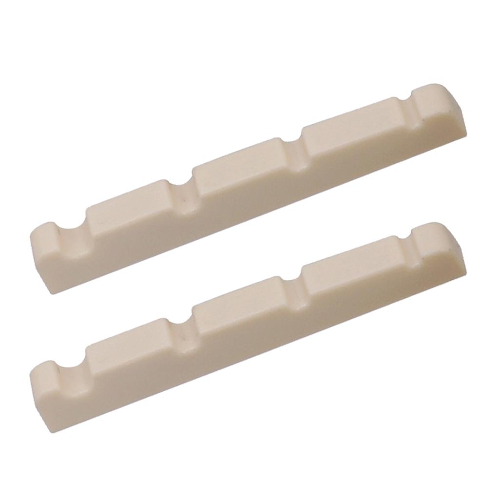 Description Picture 3 of item2 pcs Plastic Guitar Slotted Curved Nut for 4 String Electric Guitar Replacement Stringed Instruments Parts