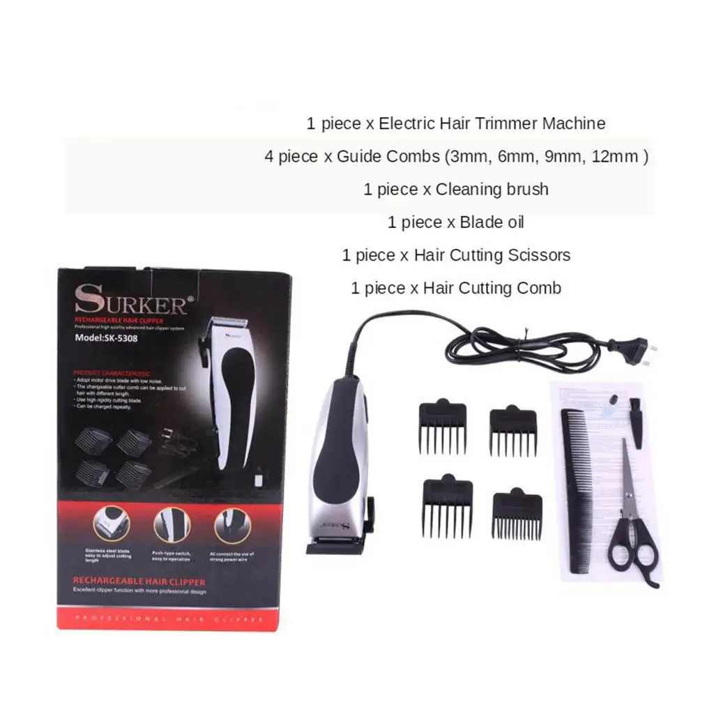 Electric Hair Trimmer Kit For Men With 4 Length Setting , Beard Trimmer
