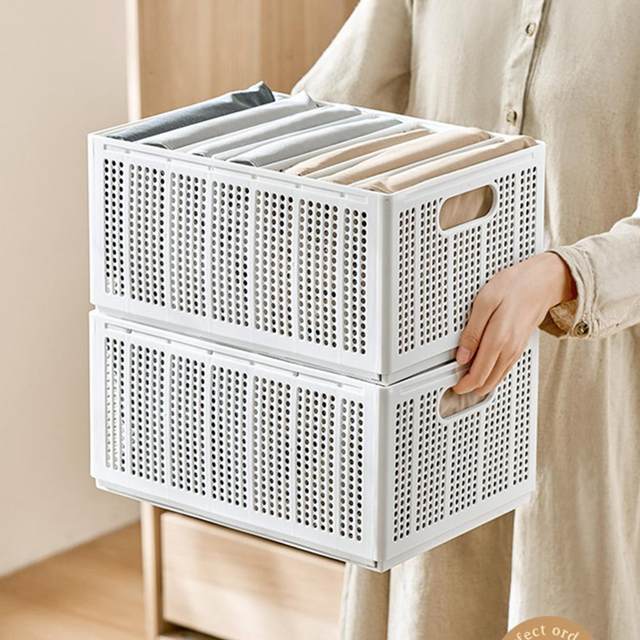 Set 4 Cestini Portaoggetti In Plastica - Organizer Con Manici Per Cucina, Bagno, Ufficio - Foto 9