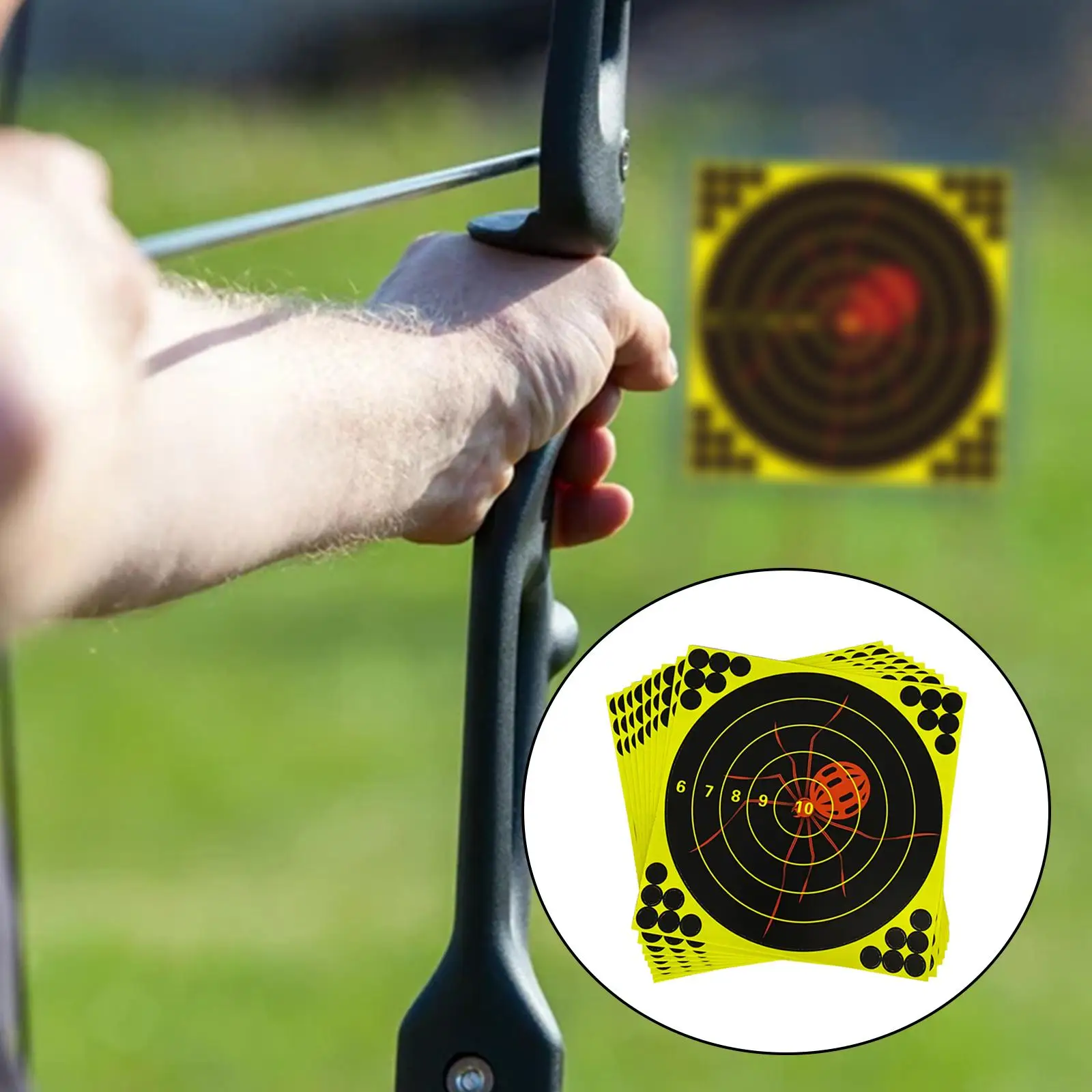 10x Shooting Paper Target Long Distance Splatter for Bow Shooting Practice