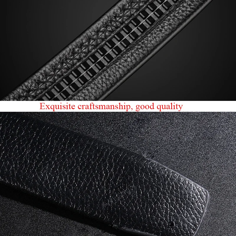 High Quality Men Belt Metal Automatic Buckle Leather for Male Jean Pants Waistband Business Work Casual Luxury Brand Strap