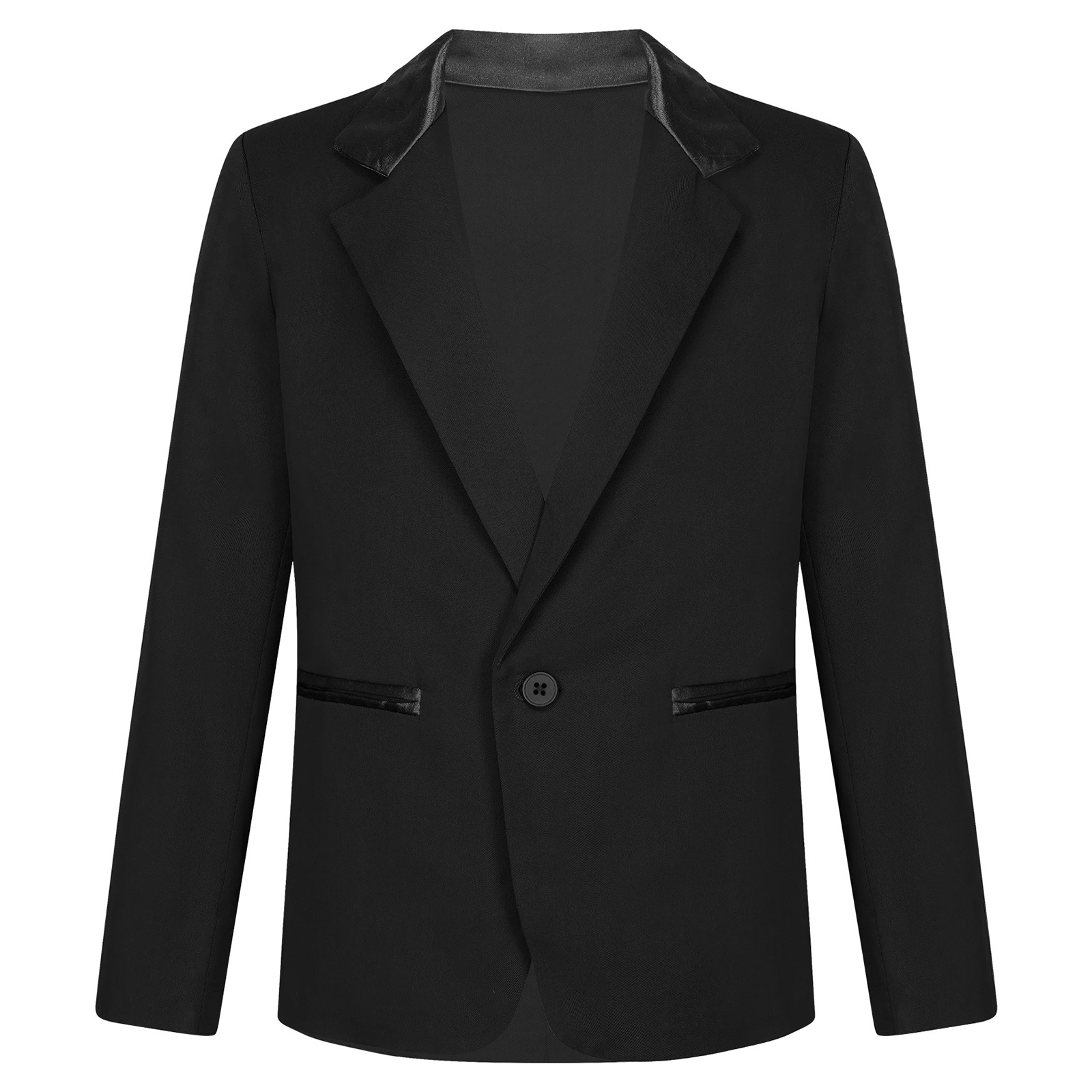 Teen Boys Gentleman Anzug Langarm Revers formelle Blazer Hochzeit Geburtstags feier Abschluss ball Abend Bühne Performance Jacke Oberbekleidung – Detail 1