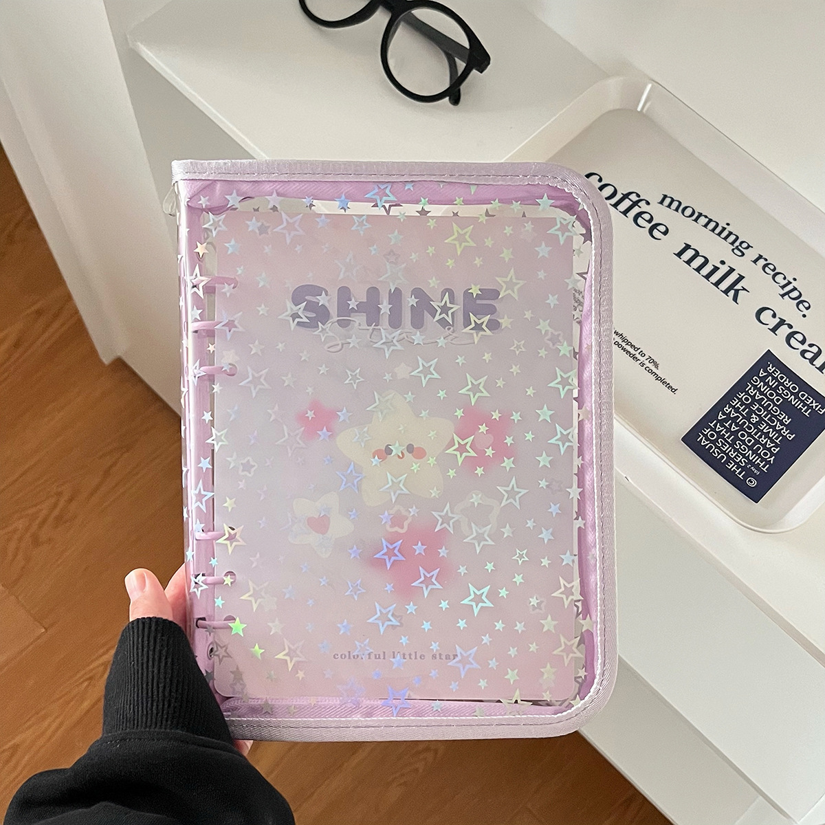 A5 Stern Transparente Abdeckung Binder Fotokartenhalter Idol Kpop Fotoalbum Foto Sammeln Buch Reißverschlusstasche Aufbewahrung Schulbriefpapier – Detail 9