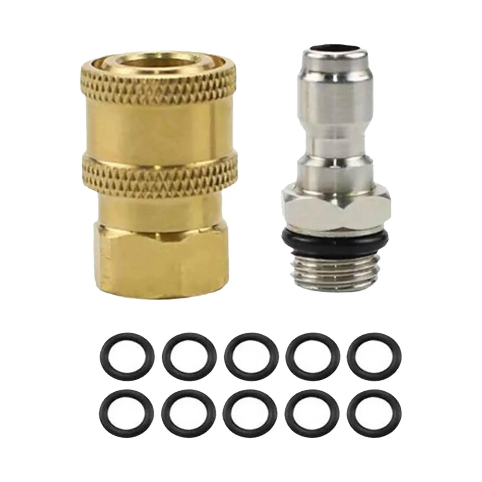 1/4 Inches Quick Disconnect Kit Quick Coupler Fittings Connect and Disconnect Pressure Washer Adapter Set
