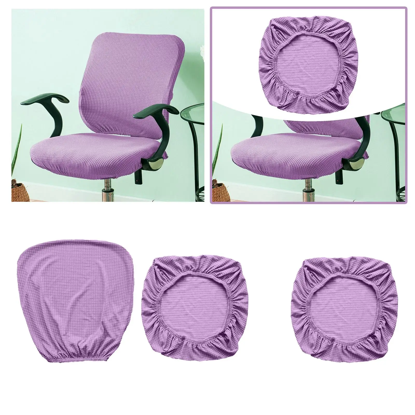 Office Desk Chair Cover Stretch Chair Seat Cushion Protector Dining Chair Slipcover for Banquet Office Home Restaurant Ceremony