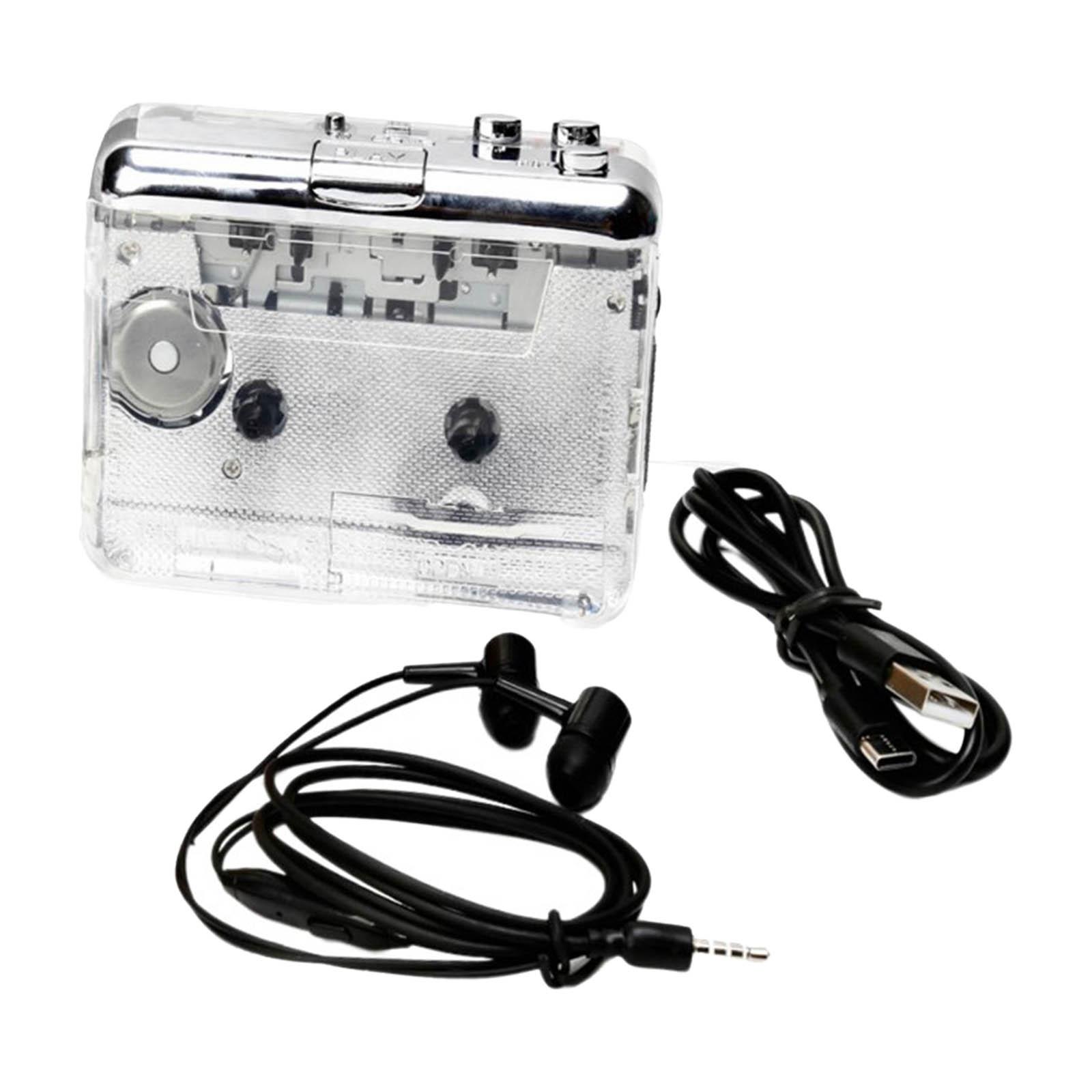 USB Cassette Tape to MP3 CD Cassette Player with USB Cable Portable Convert Walkman Converter for Laptop PC Personal Computers