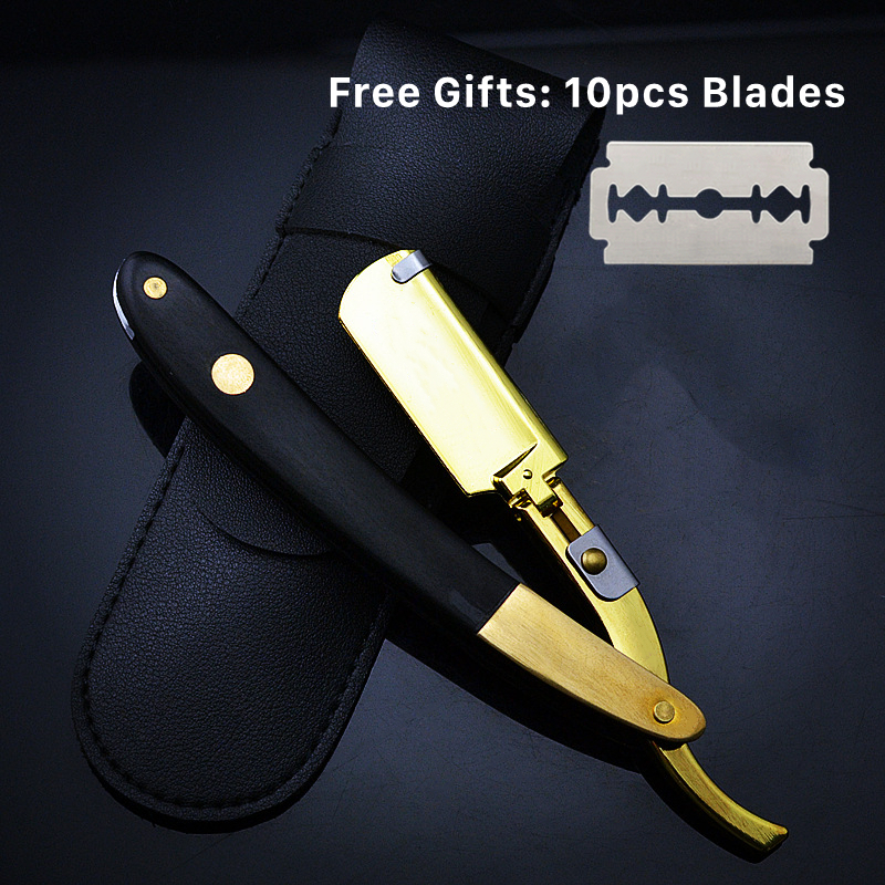 Best of Pro Salon Men Stainless Steel Folding Manual Razor Barber Hair Cut Razor Change Blade Straight Razor Tool With 10pcs Blade G1126 Reviews & Tips