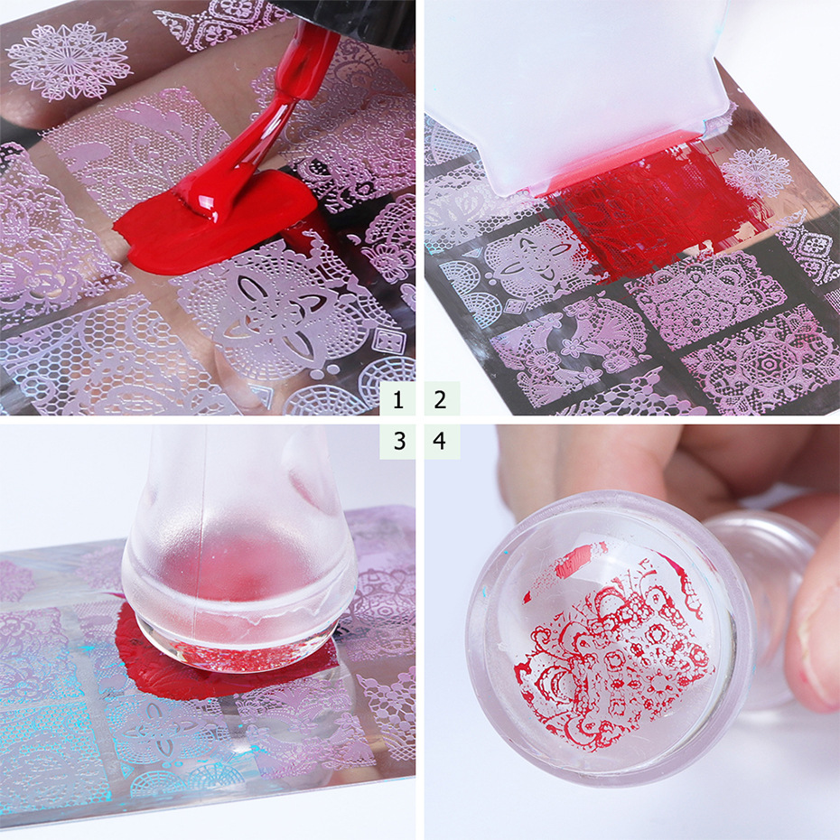 Description Picture 6 of item1pcs Nail Art Stamping Plates Halloween Skull Bone Vampire Pumpkin DIY Nail Design Image Stamp Templates Stencil