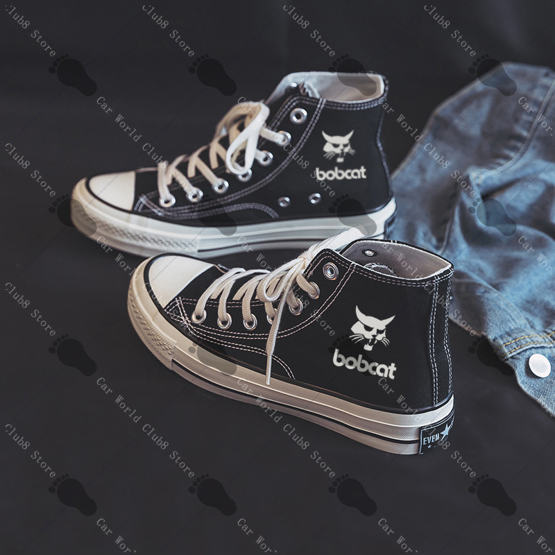 canvas shoes Bobcat logo 