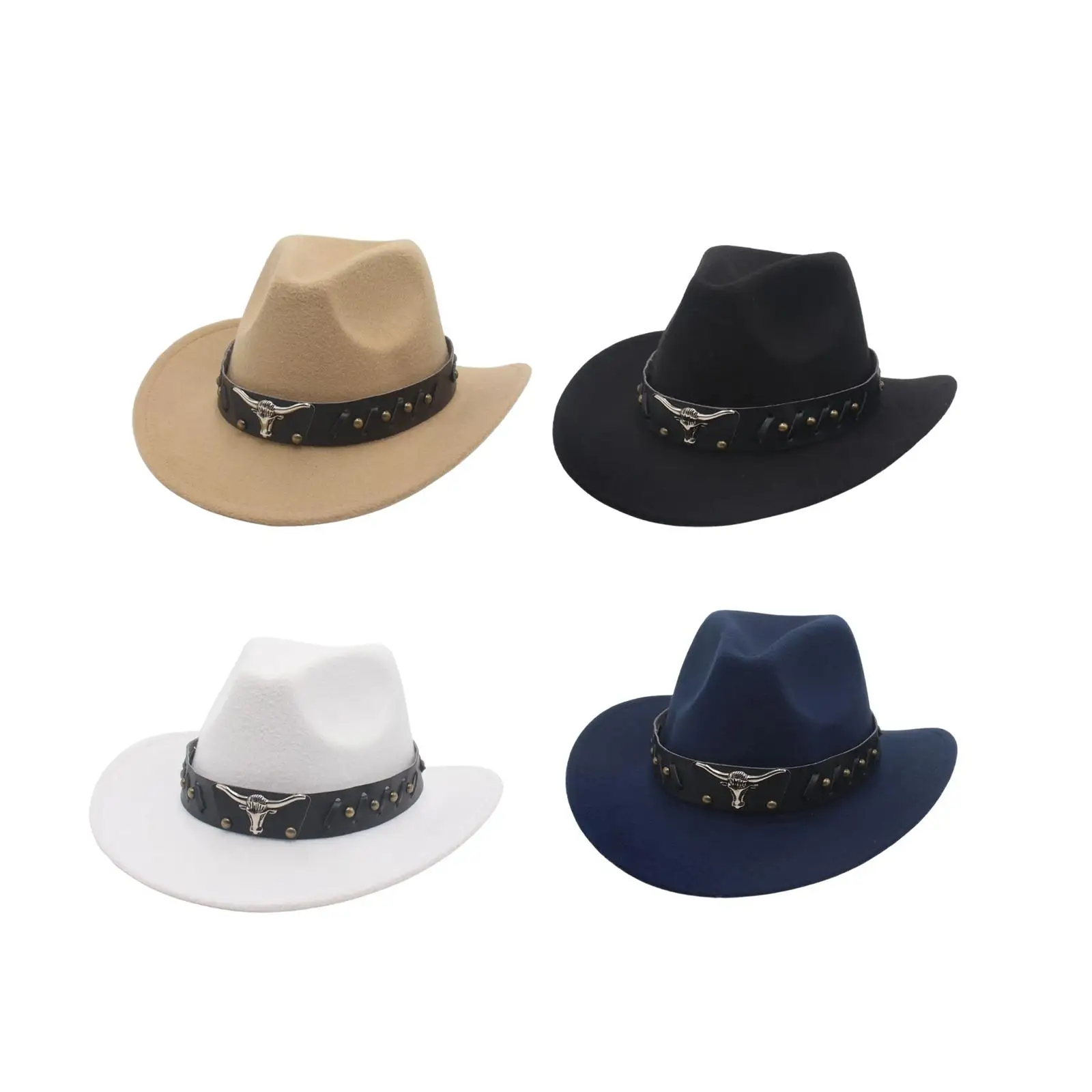 Cowboy Hat Cowgirl Hat Props Novelty Casual Adults Sun Protection Hat Sun Hat for Fishing Winter Costume Accessories Camping