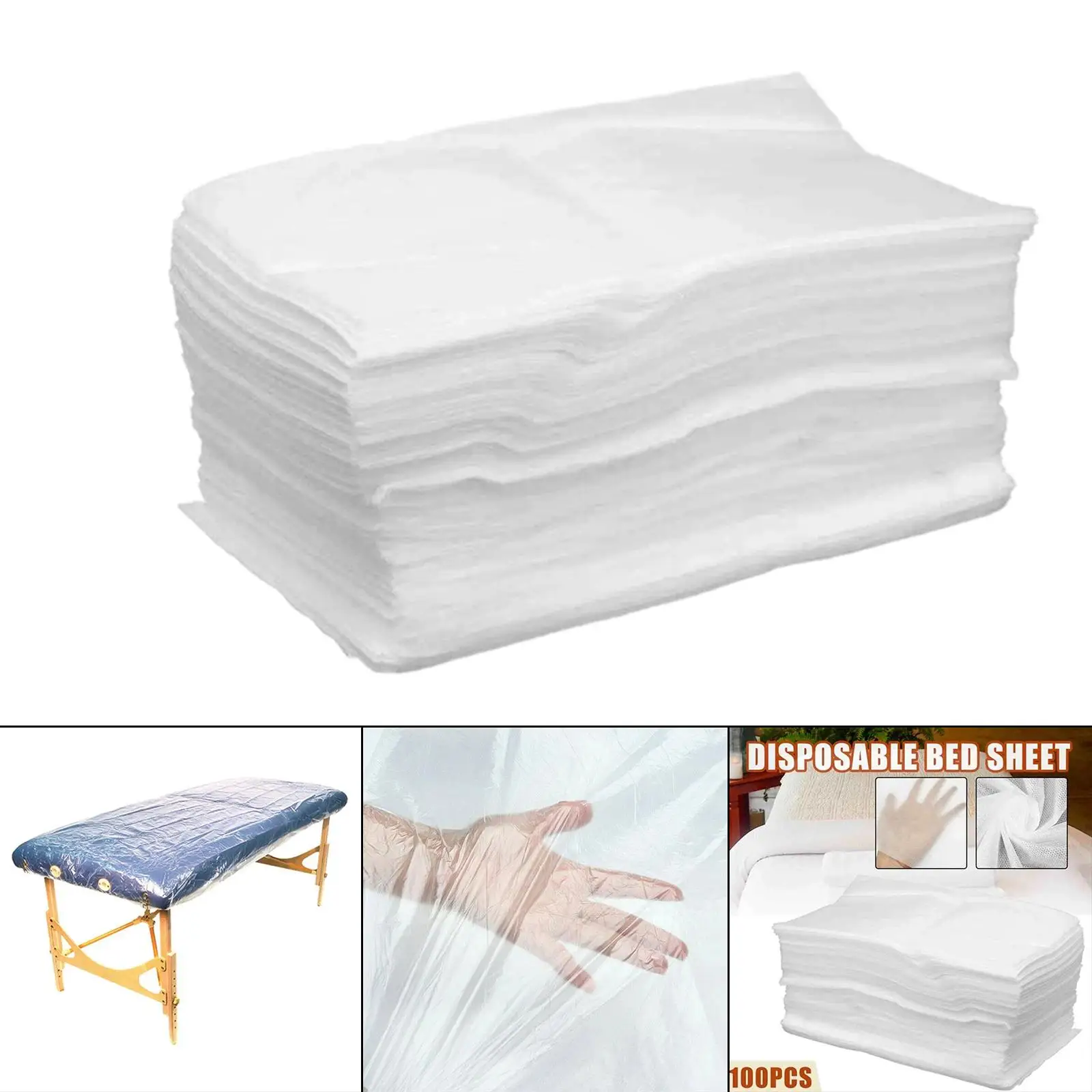 100 Pieces Disposable Massage Table Sheets protector SPA Bed Covers for Esthetician Beauty Bed Waxing Salon Table Lash Bed