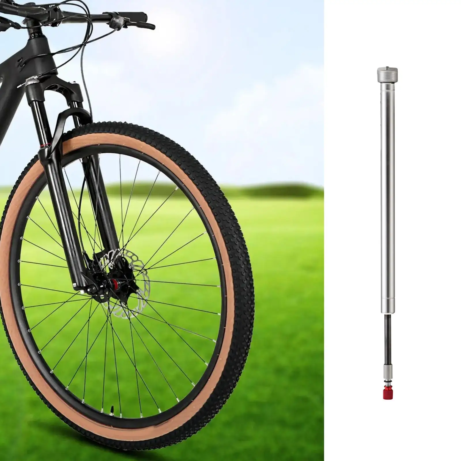 Front Fork Repair Rod Shoulder Control 32mm Durable Easy Installation Accessories Air Pneumatic Rod for Mountain Bike