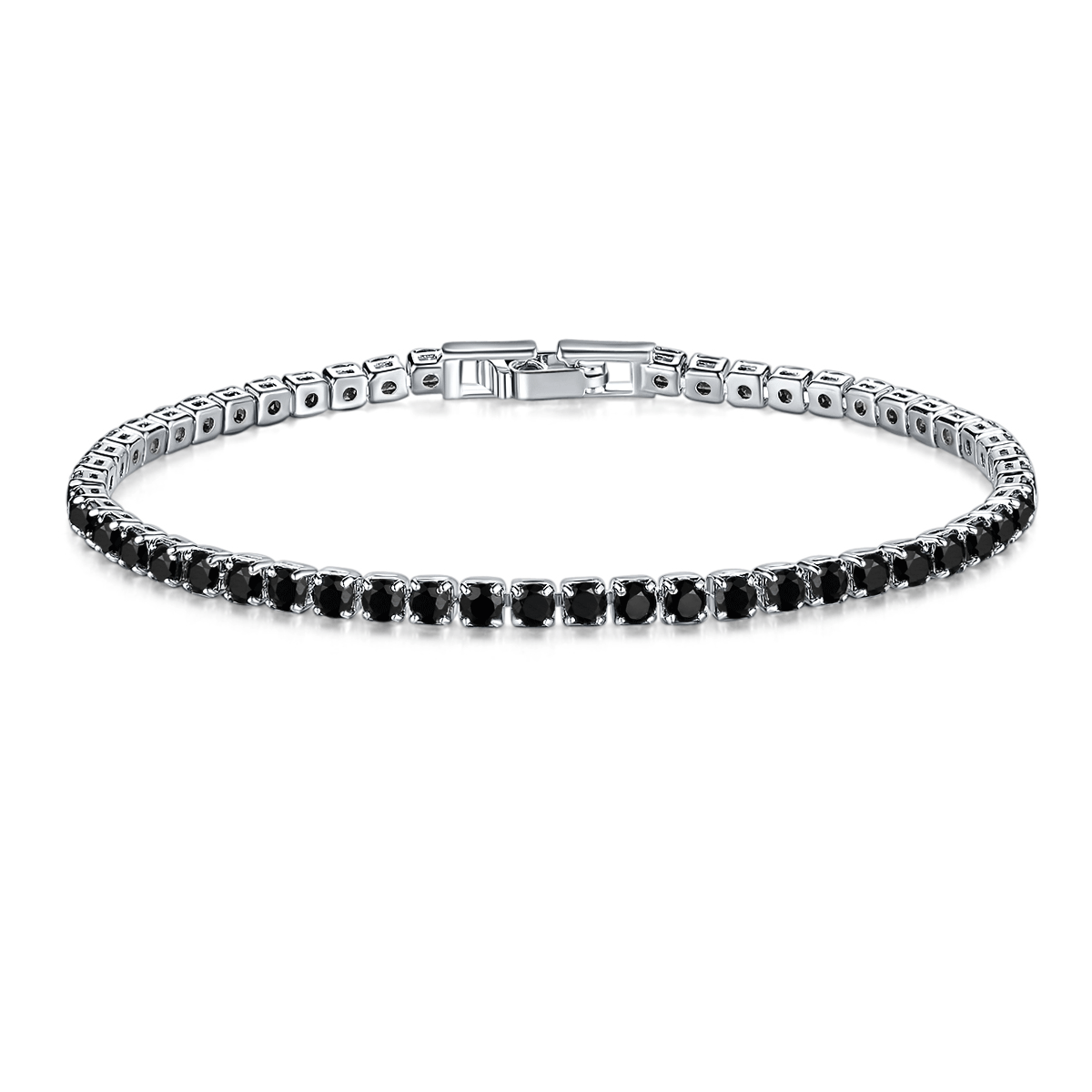 14K Gold Silber Plattierte 3mm Zirkonia Klassisches Tennis-Armband | Goldarmbänder für Frauen und Mädchen | Größe 6-5-7-5 Zoll – Detail 18