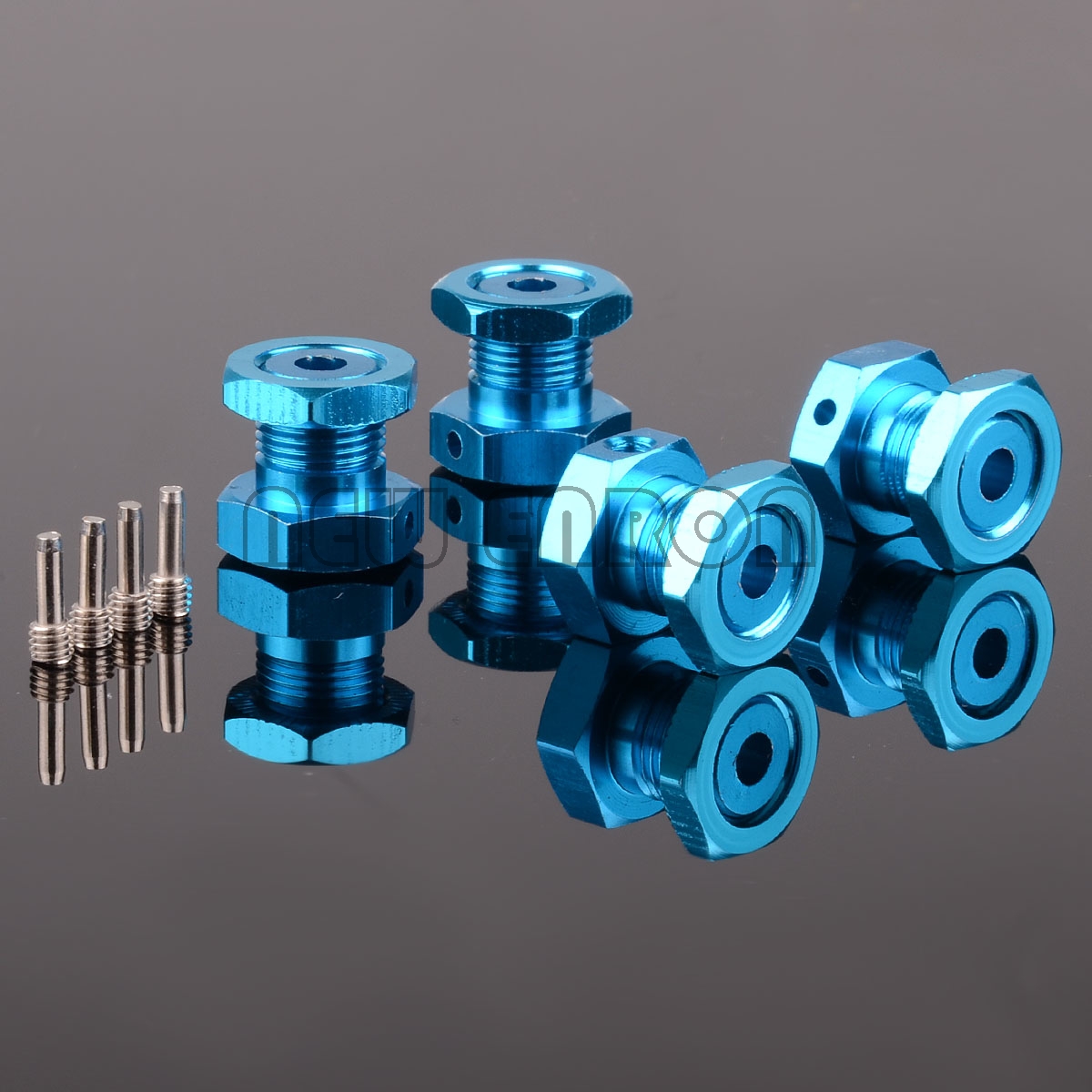 New enron #5353 4pcs Aluminium 17mm Sechs kant Radmuttern Naben mit Thread lock für RC Traxxas 1/10 Revo Gipfel Slayer Pro 4 x4 t-maxx – Detail 4