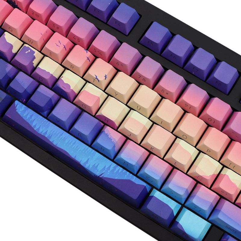 Keycap, retroiluminado para teclado mecânico, 124 teclas, Drop Shipping