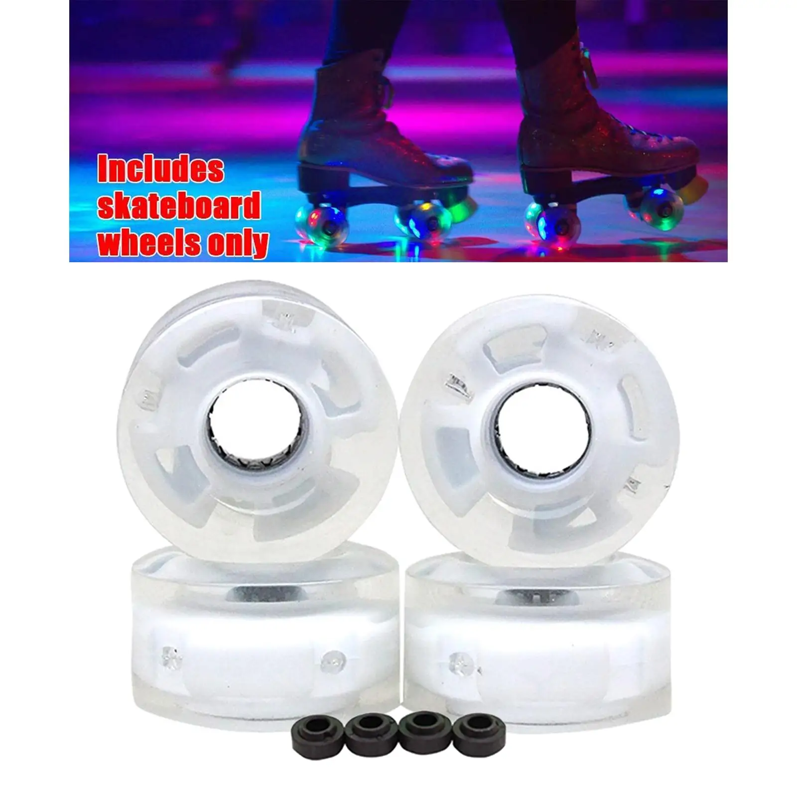 Roller Skate Wheels ic Core LED Flash High Soft for Shortboard