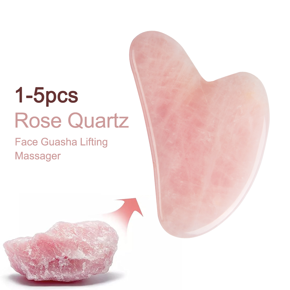 Best of Rose Quartz Gua Sha For Face Massager Skin Scraping GuaSha Lifting Natural Jade Massage For Face Gouache Scraper Wrinkle Remover Reviews & Tips