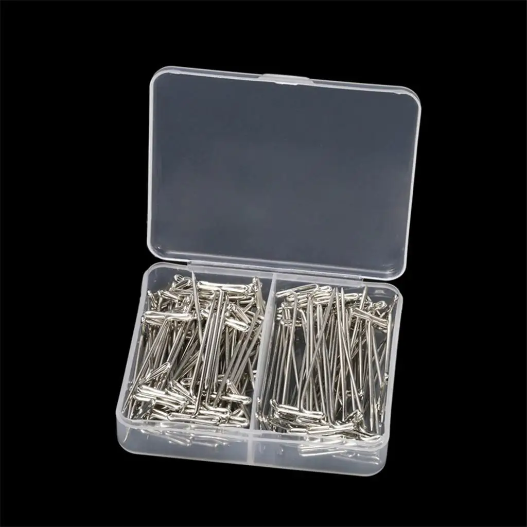 110 Pieces Mixed Sizes Metal T-Pins With Box  51mm