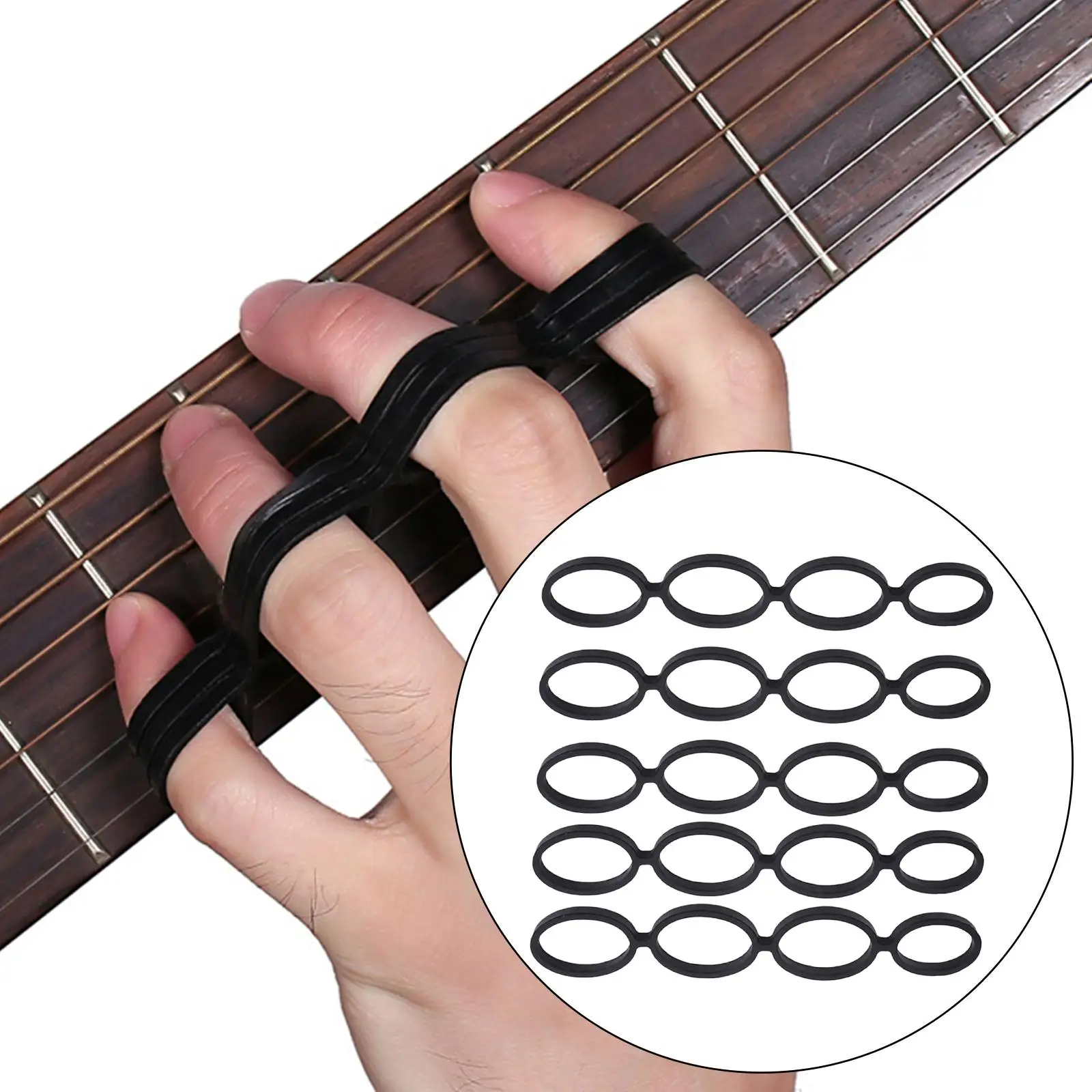 Finger Strengthener Portable Finger Exerciser Force Span Practing Resistance Training Bands for Strings Musical Instruments