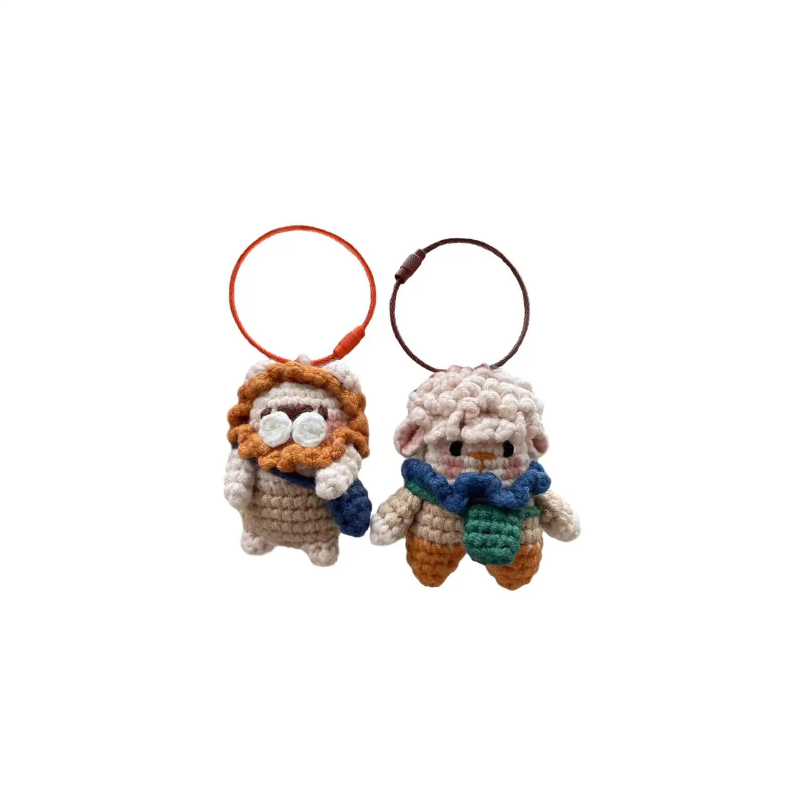 Keychain Pendant Crochet Material Package Crocheting Craft Set Beginners Make Your Own Doll Hanging Ornament Hand Knitting Toy