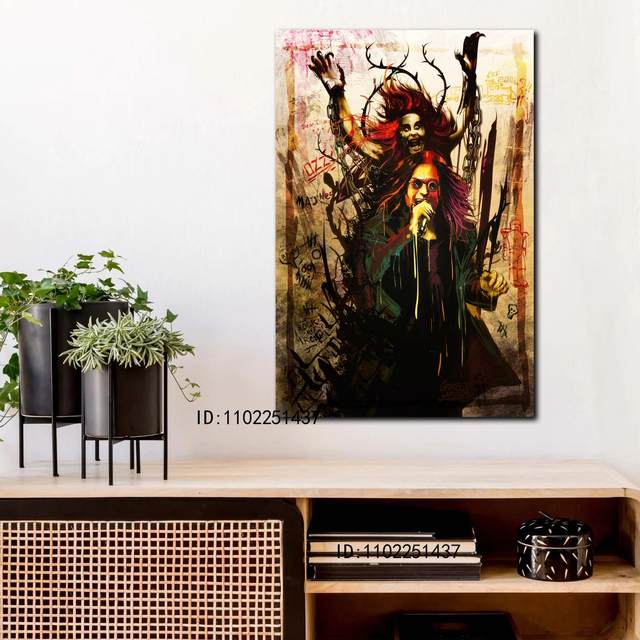 Ozzy Osbourne poster 24x36 Wall Art Canvas Posters Decoration Art Poster  Personalized Gift Modern Family bedroom Painting - AliExpress