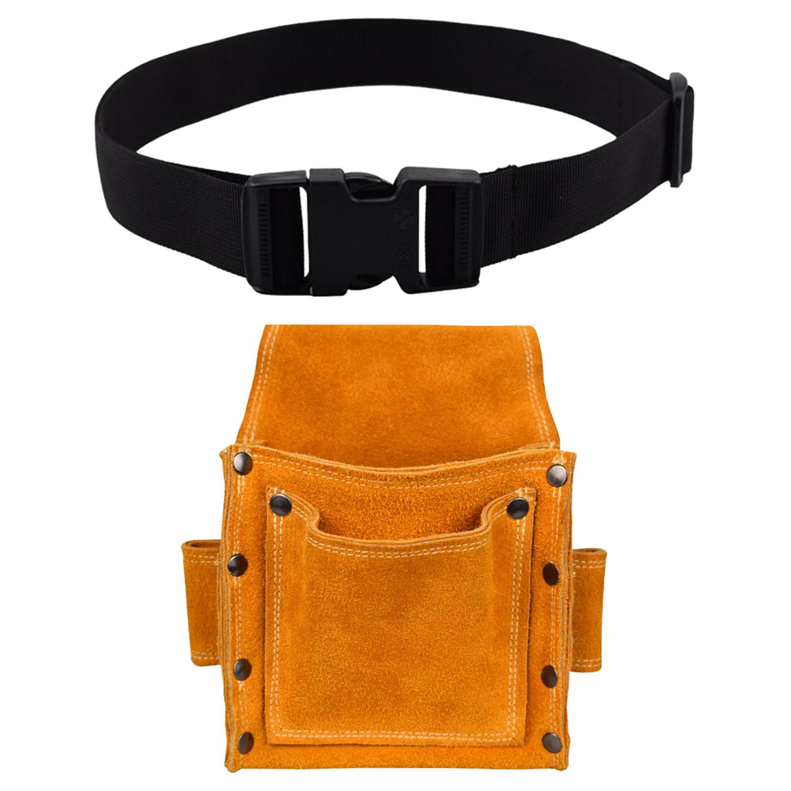 PU Leather Tool Belt Bag Holder Vintage Organizer Kit Waist Pack Pouch Pocket for Electrician Woodworking Carpenter Screwdrivers