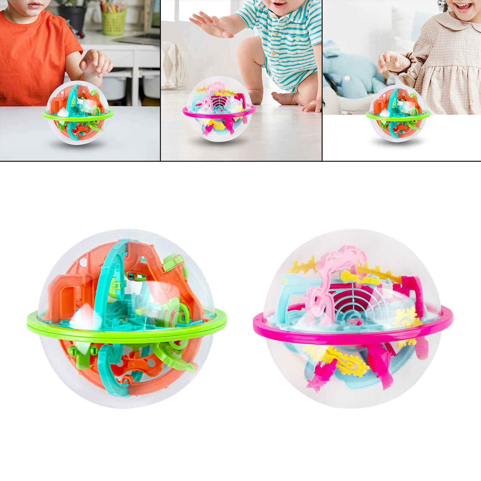 3D Maze Ball Brain Teaser Puzzles Sphere Globe Educational Toy Gravity Memory Sequential Maze for Boy Girls Adults Children