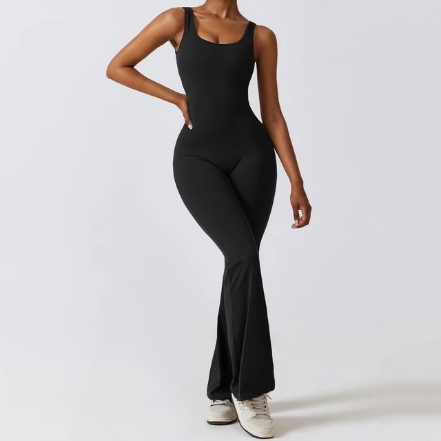 Women's Full Length Body Suit Sleeveless Unitard Jumpsuits Hollow