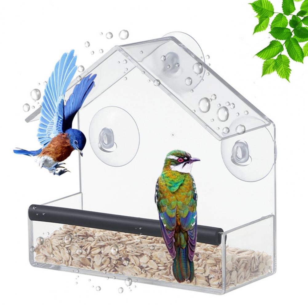 Title 6, 1 Pcs Bird Feeder Acrylic Transparent Window Bi...