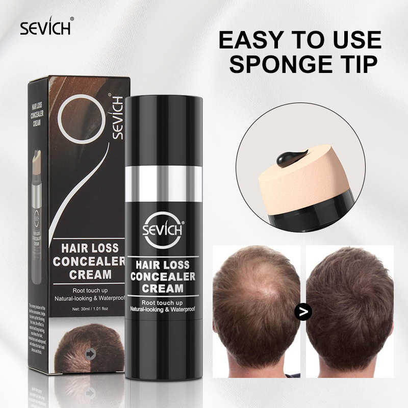 Best of Sevich 30ml Waterproof Hair Loss Concealer Cream Unisex Natural-Looking Instantly Black Color Root Touch Up Hairline Concealer Reviews & Tips