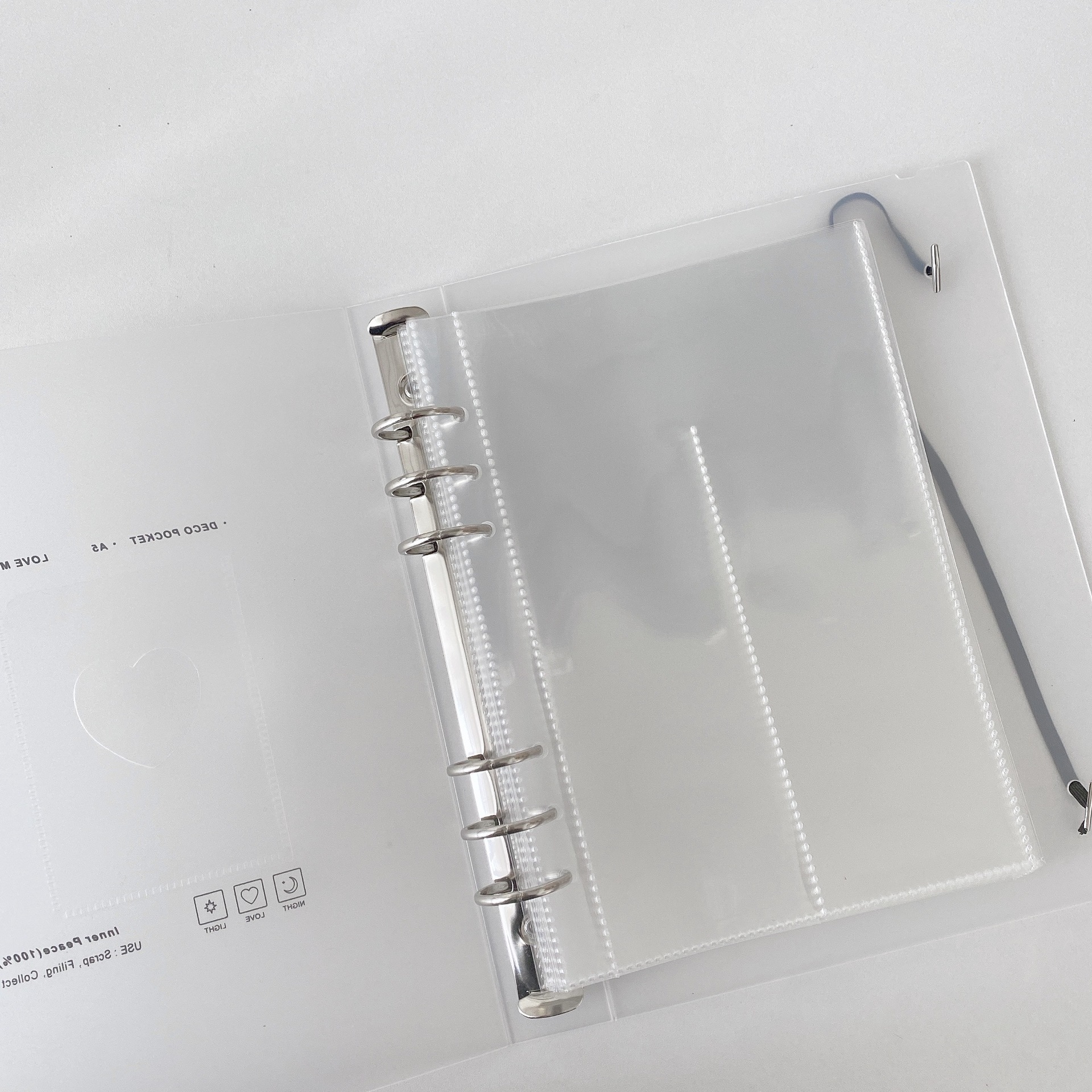 A5 Binder Fotokarten Sammeln Buch Postkartenhalter 10PCS Hüllen Journal Agenda Planer Schule Schreibwaren – Detail 9