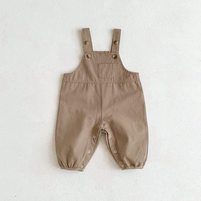 Cute Yellow Color Overalls Girls Boys Baby Kids Knitted Overalls Salopette Fille Macacao