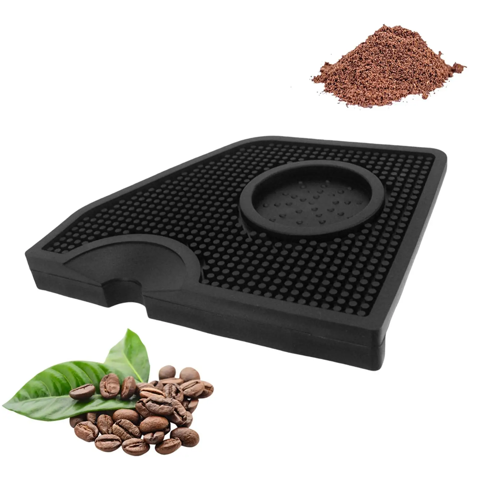 Silicone Coffee Powder Pad, Dropped Mat Pad Coffee Tamper Station Coffee Tamp Mat Corner Pad, for Office