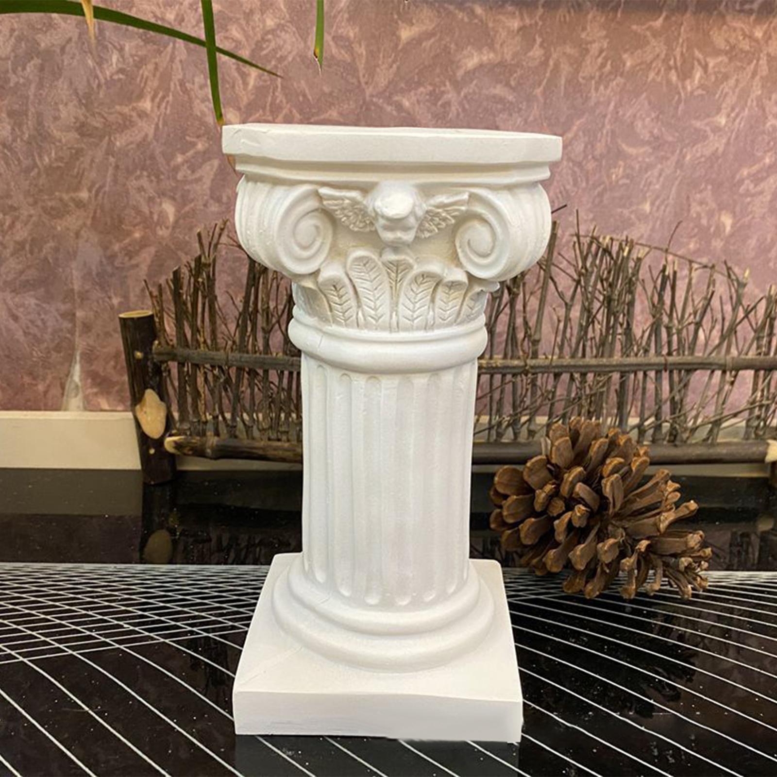 Pedestal Stand Statue White Greek Column Plinth Base Roman Pillar for Home