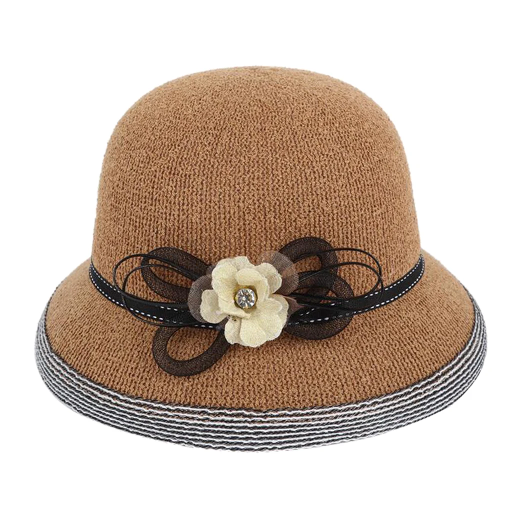 Ladies Wide Brim Flower Hat Summer Hats Floppy Hat
