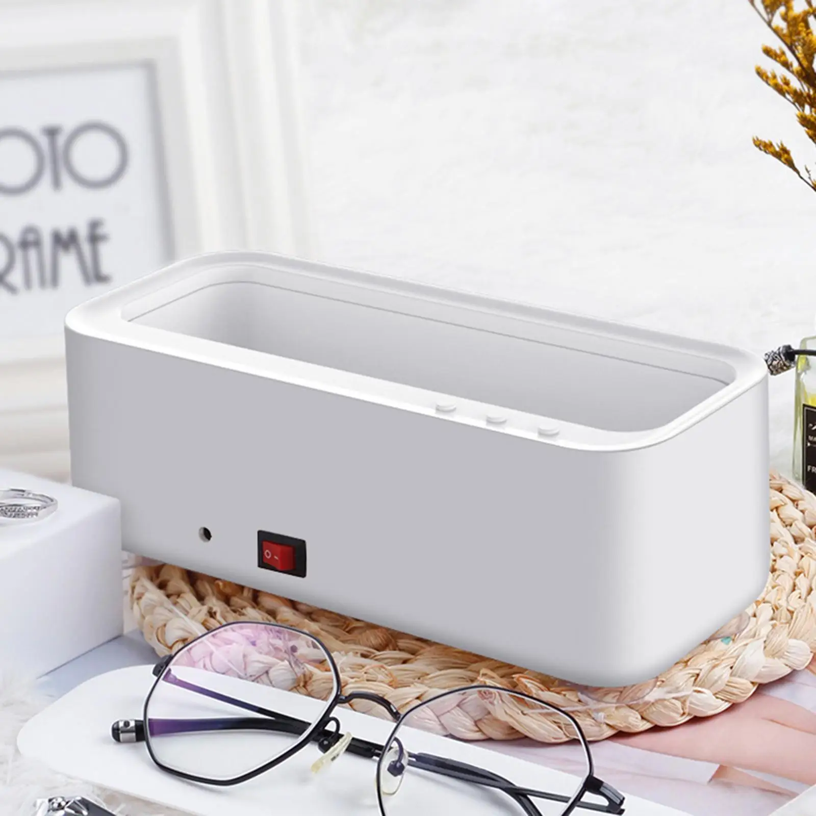 Portable Ultrasonic Cleaner Low Noise Electric Battery Powered Ultrasonic Cleaning Machine for Coin Eyeglasses Necklaces Rings