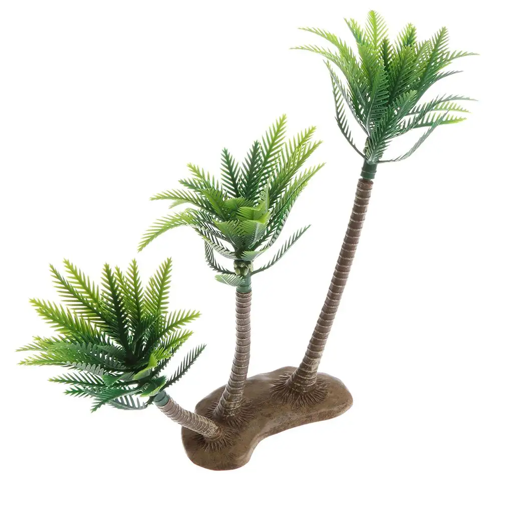 34cm Plastic 1:100 Scale Railroad Trunks Scenery Landscape Model Tree Coconut Palm Tree Model Sand Table Simulation Tree Decor