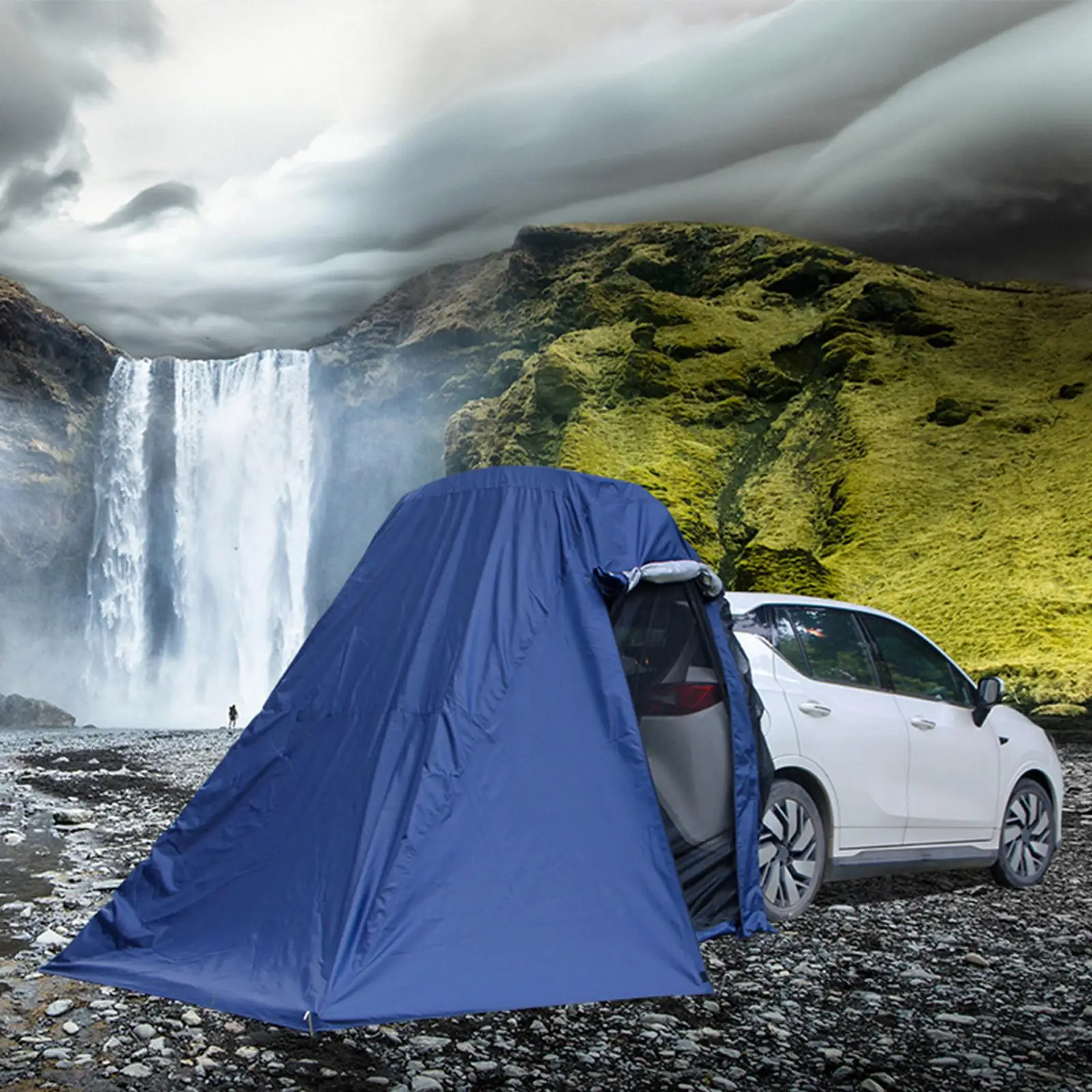 SUV Car Trunk Tent Rear Tent Self-driving Tour Barbecue Camping Car Tail Extension Tent Sunshade Rainproof Travel Trunk Tent