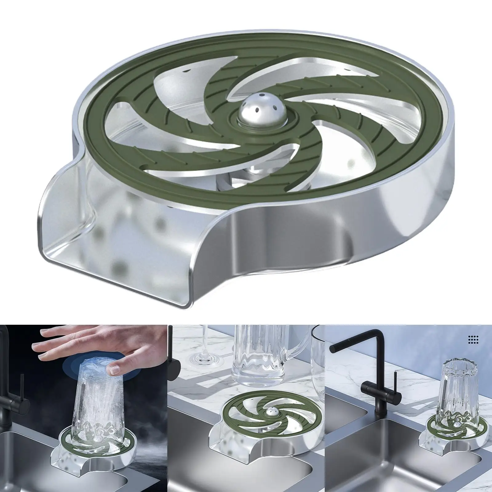 Faucet Cup Rinser for Kitchen Sink, High Pressure Bottle Washer Mug Washer