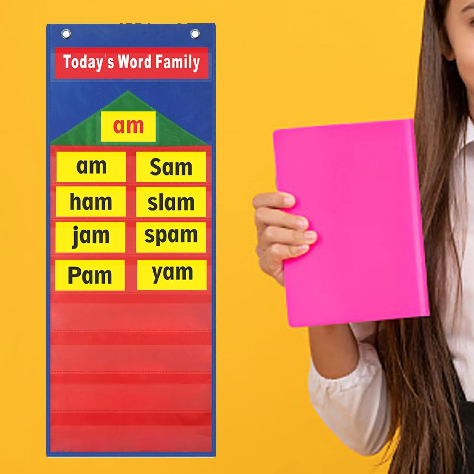Word Recognition Pocket Chart wall Standard Pocket Charts for daily Schedule