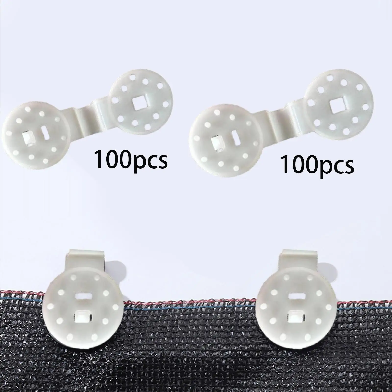100Pcs Shade Cloth Clips Tightener Shade Net Clips Awning Clamp for Patio Yard Car Cover Shade Net Anti Bird Netting