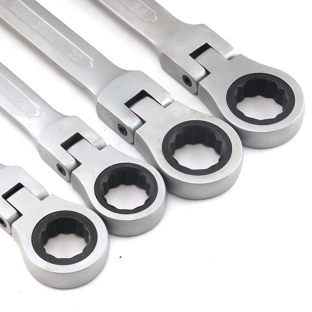 1 Stück Ratschenschlüssel Werkzeug Matt Poliert 72-Zahn Ratschenmechanismus Flexibler Kopf Handwerkzeug 20 21 23 24mm – Detail 4