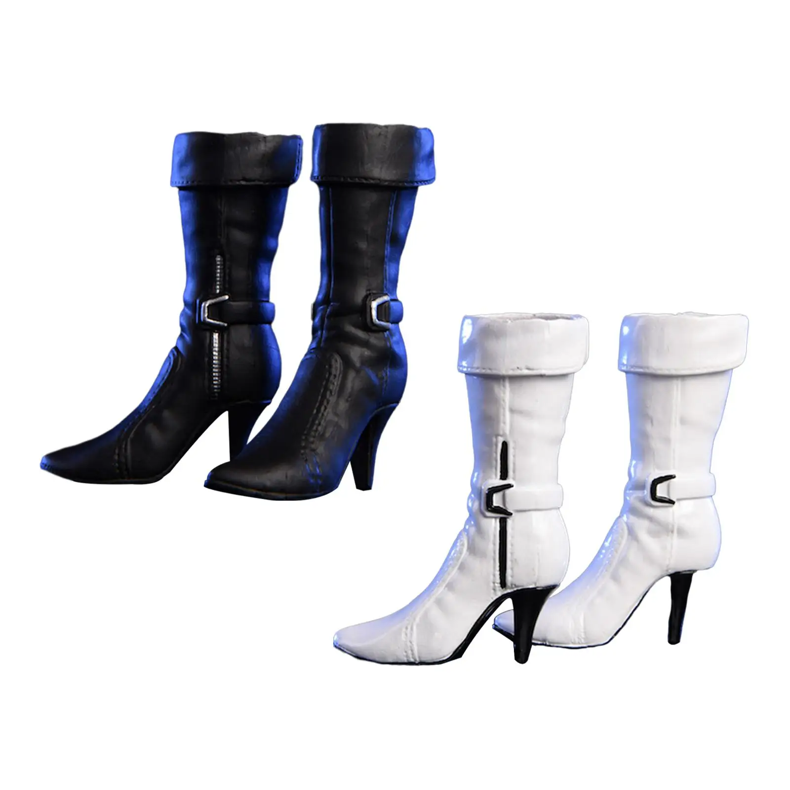 1/6 Scale Figure Shoes Fashion Handmade Outfits PU Leather Doll Shoes Boots for 12 inch Female Action Figure DIY Gift