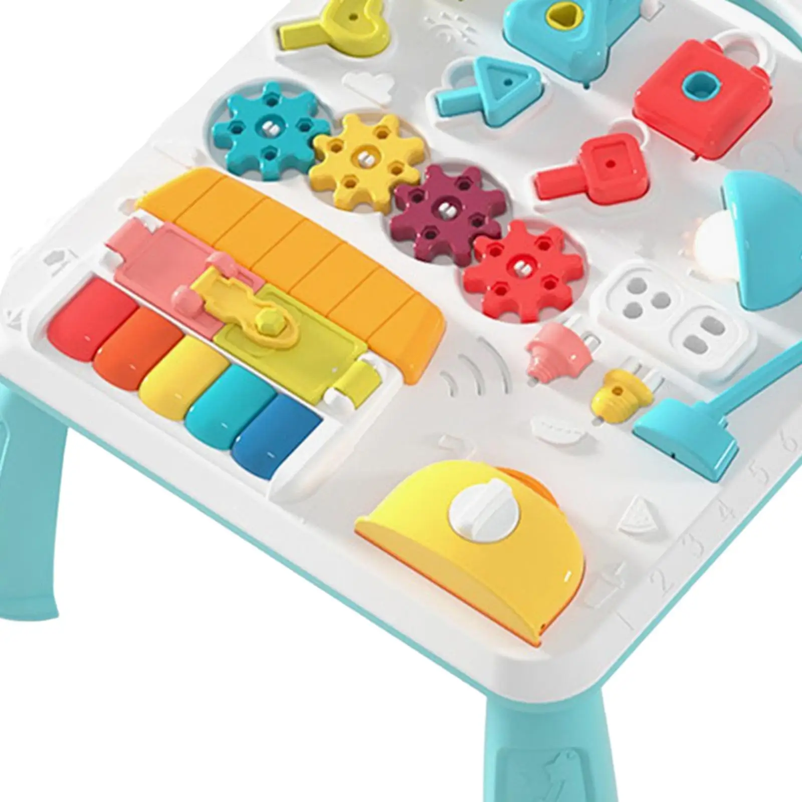 Multifunctional Learning Table Educational Play Toys with Leg Support Colorful Detachable Busy Table for Gift Girls Child Boys