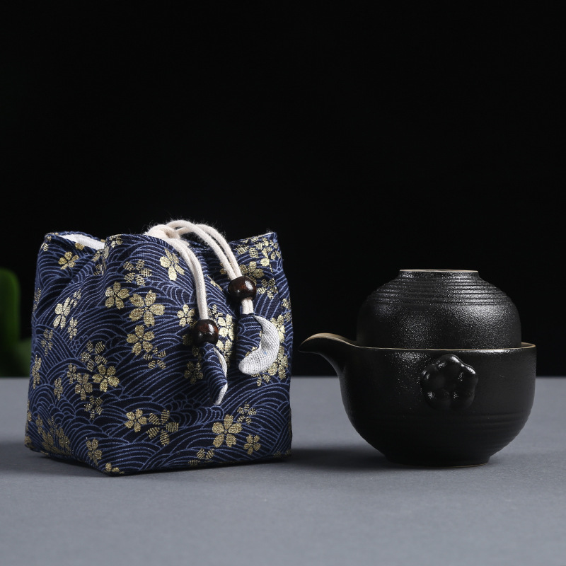 Description Picture 4 of itemTea Ceremony Utensils Cloth Bag, Travel Tea Set Storage Bag, Teacup Teapot Packing, Fabric Drawstring Bag