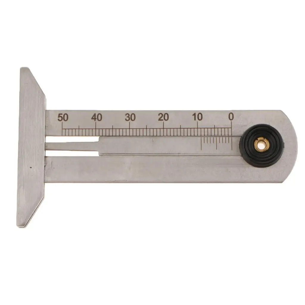 2x 50mm  Tread  Ruler Depth  Meter Key Chain with Hanging Hole