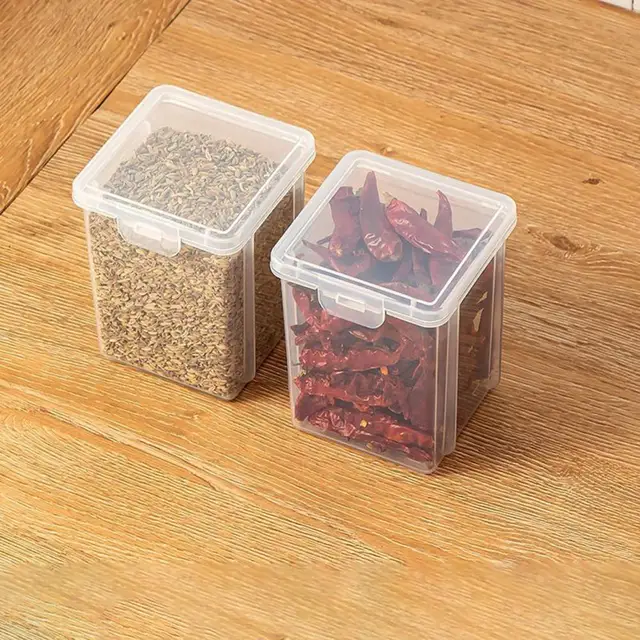 Deyuer Airtight Box Good Sealing High Capacity Moisture Proof Transparent  Visible Spices Dry Fruit Tea Jar Storage Container for Home,M 