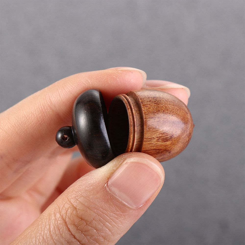 Best of 1pc Solid Wood Medicine Pill Box Mini Sandalwood Rescue Wooden Pill Case Portable Tablets Storage Sealed Can For Outdoor Reviews & Tips