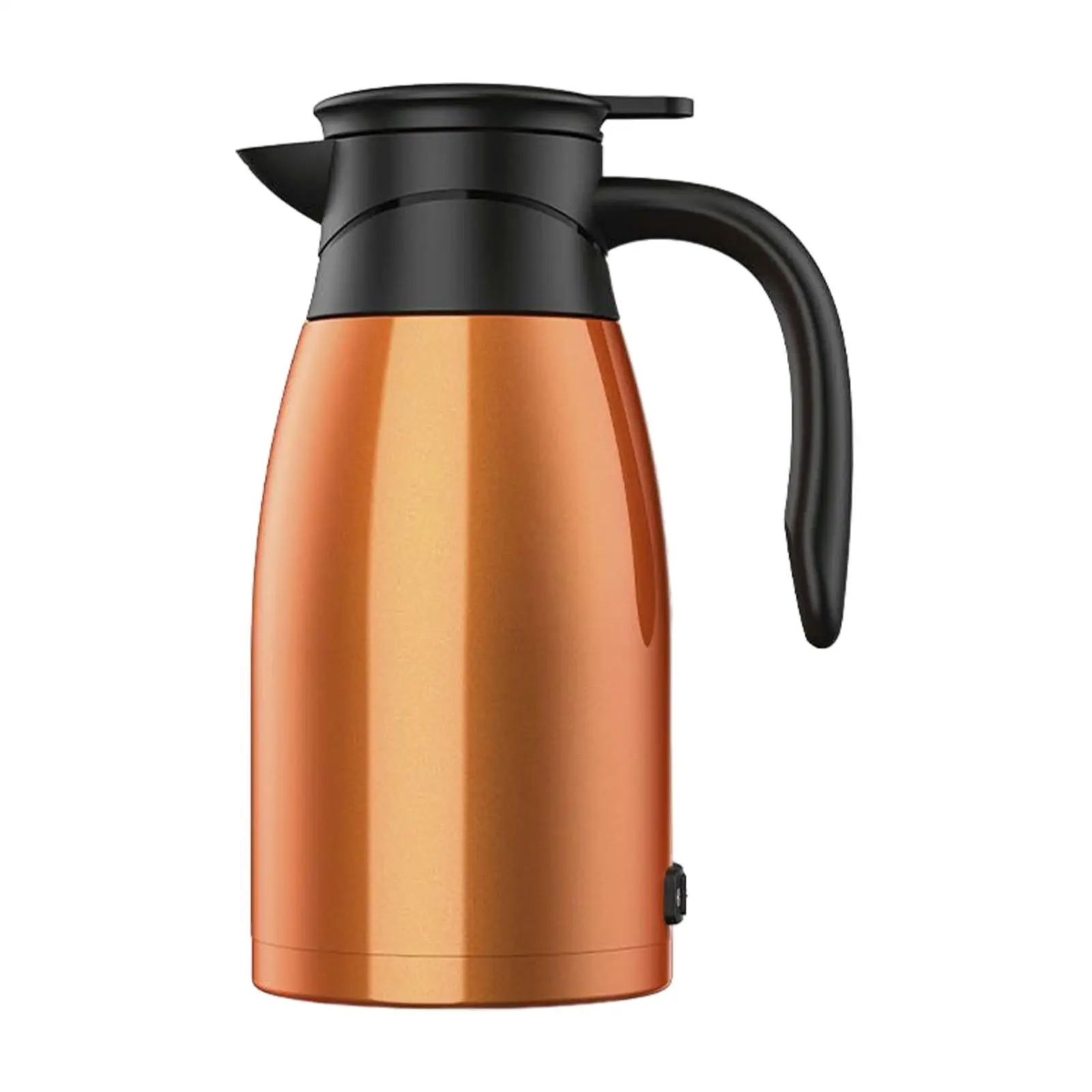 12V Car Kettle Boiler Temp Display Insulated 1400ml Hot Water Kettle Heated Water Boiler for Tea Water Travel